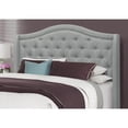 thumbnail image 4 of Monarch Specialties Bed - Queen Size, Grey Linen With Chrome Trim, 4 of 5