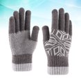 thumbnail image 4 of EeaseMX 1 par de guantes gruesos para pantalla táctil, de punto, cálidos, resistentes al viento, de invierno, para hombre (gris), 4 of 7