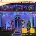 thumbnail image 2 of Luces Icicle Lights Ollny 504 LED de 12,5 m, multicolor, para Navidad y exterior, 2 of 8
