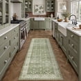 thumbnail image 2 of BERTHMEER 2'x6' Runner Rugs for Hallway Entryway Bathroom Bedroom Kitchen Non Slip Washable Green Vintage Oriental Traditional Distressed Runner Rugs, 2 of 5