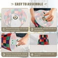 thumbnail image 5 of Yayeee Mini Table Lamp 11.8" Dimmable with Fabric Shade 3 Color Temperatures, Red and Purple Plaid Pattern, 5 of 7