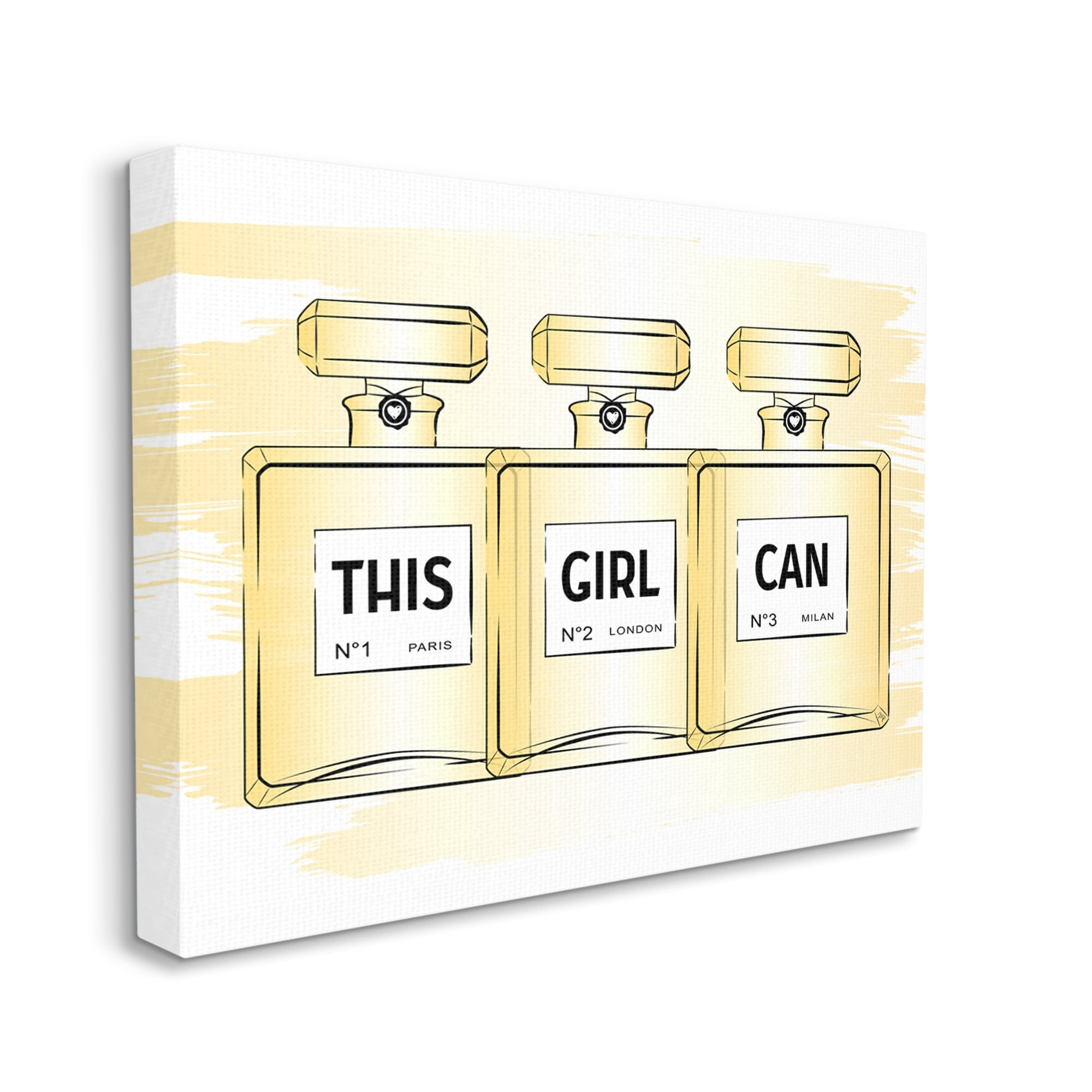 Stupell Industries This Girl Can Motivational Perfume Beauty & Fashion Painting Gallery Wrapped Canvas Print Wall Art