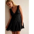 thumbnail image 5 of Women's Lace for Mini Dress Slip Dress V-Neck Summer Y2k Ruffle Hem Flowy Swing Boho Short Dresses Black S, 5 of 10