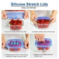 thumbnail image 3 of Flexible Food-Grade Silicone Stretch Lids For Various Containers, Cost-Effective Eco-Friendly Alternative For Kitchen Use (Reusable), 3 of 5