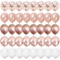 thumbnail image 2 of 40 globos de látex con confeti de oro rosa de 12 pulgadas, decoraciones para fiestas de cumpleaños para niños, adultos, niños y niñas, suministros para baby shower y bodas, 2 of 5