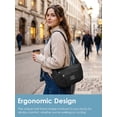 thumbnail image 6 of Spencer Handbags for Women Crossbody Bag Soft Nylon Multi Pocket Shoulder Purses Waterproof Messenger Bag, 6 of 9