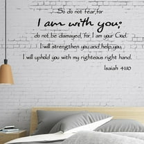 WHAMVOX Wall Decorations For Living Room So Do Not Fear For I Am With You 41: 10 Wall Art Wallpaper Wall Sticker Inspirational Wall Decals Peel And Stick Wall Quotes Stickers Motivational Wall Decor