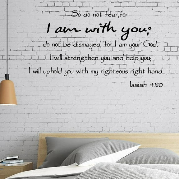 WHAMVOX Wall Decorations For Living Room So Do Not Fear For I Am With You 41: 10 Wall Art Wallpaper Wall Sticker Inspirational Wall Decals Peel And Stick Wall Quotes Stickers Motivational Wall Decor