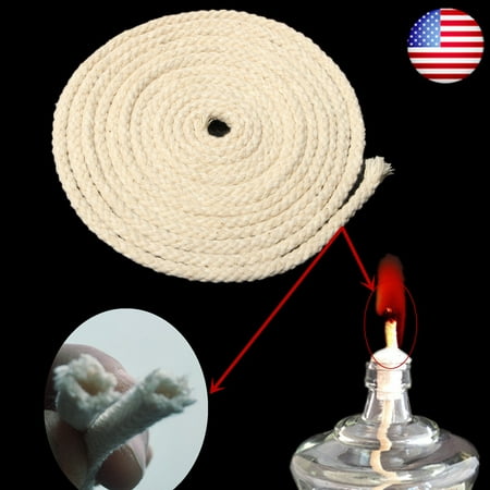 10FT Diameter 3/16'' Soft Round Cotton oillampwick Wicks Burner Wicks For Oil Kerosene Alcohol (Best Oil Burner Pipe)