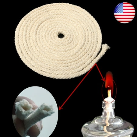 Best Lamp Oil 10FT Diameter 3/16'' Soft Round Cotton oillampwick Wicks Burner Wicks For Oil Kerosene Alcohol Lamp ()