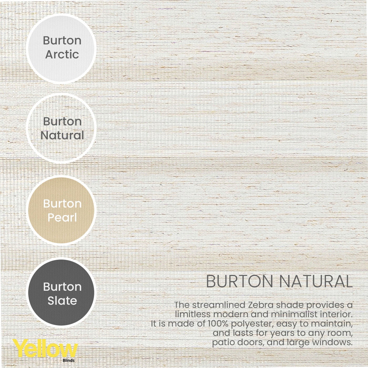 YELLOW BLINDS Natural White Cordless Zebra Roller Shades for Windows, Dual Layer Light Filtering & Room Darkening, 27"W X 72"H, Modern Window Blinds with Cassette Valance, Safe for Kids & Pets