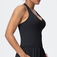 thumbnail image 6 of Laqbezok Women's Sexy V-Neck Halter Yoga Tank Top, Stylish Y-Back Sports Camisole, Athletic Crop Top, Stretchy Performance Workout Vest for Running and Gym Fitness, 6 of 8