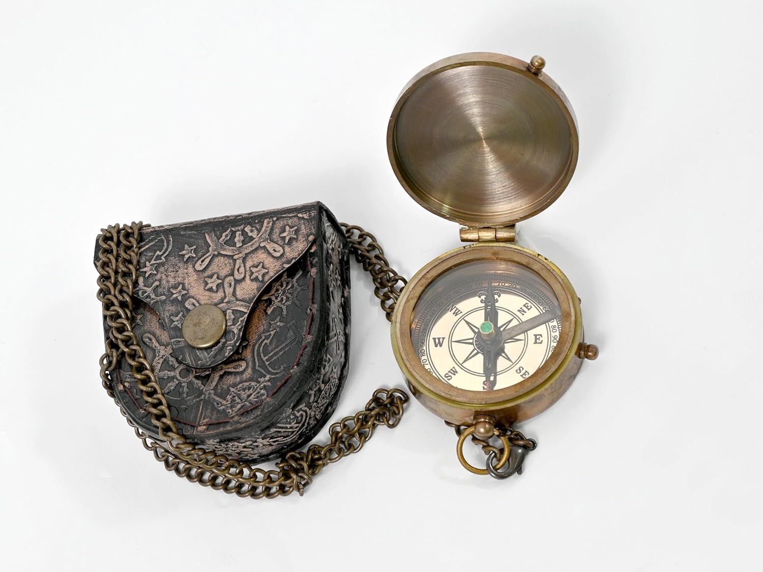 Maritime treasures Instruments Engraved Compass, Customized Brass Compass for Anniversary, Birthday, Graduation Day, Confirmation Gift, Valentine Gift, Parting Gift, Sailor Gift - Peter-Pan