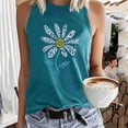thumbnail image 2 of Eashery Womens Tops Sleeveless Casual Tee Women Tops Blue S, 2 of 5