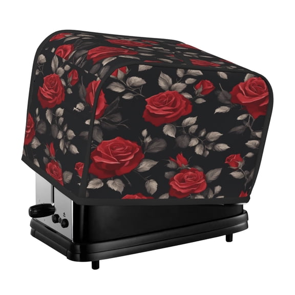 Toaster Cover For 2 Or 4 Slice, Two Or Four Slice Toaster Hood Dust-Proof Cover For Kitchen Washable Small Appliance Rose Dark