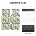 thumbnail image 5 of Cauagu Tropical Flowers Pattern Car Floor Mat Set of 4,Car Carpet Mats Car Mats with Anti-Slip Backing & Driver Heel Pad Universal Fit for Cars/Trucks/SUV/Vans, 5 of 6
