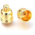 thumbnail image 2 of 20 Pcs Brass Cord Ends Long-Lasting Plated Golden Terminators Jewelry Accessories Findings Metal Buckle Clasps for Multi-Strand Bracelet Earrings DIY Jewelry Making 10x7mm Hole: 1.6mm, 2 of 2
