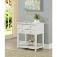 thumbnail image 2 of Comfort Pointe Clara 2-Drawer Tray Top Wood Nightstand in White, 2 of 3