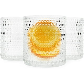 Greenline Goods Hobnail Drinking Glasses - Clear 12 oz Thick