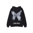 thumbnail image 3 of Kmbangi Sweat à Capuche Papillon Gothique pour Femmes, Hauts Oversize à Fermeture Éclair, Chandails en Molleton Amples, 3 of 9