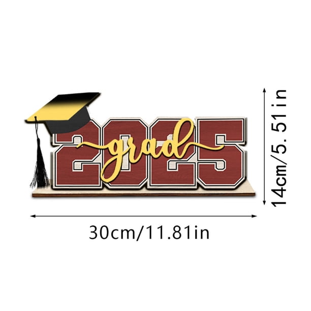 Decoraciones de la Mesa de la Temporada de Graduación de 2025 Fiesta de la Noche Decoración de la Graduación de la Escuela en el Hogar Decoración de la Mesa de Madera
