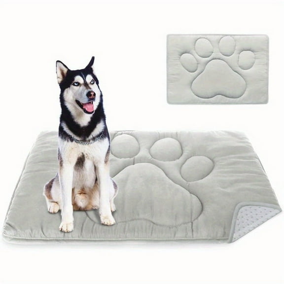 Extra Large 28x42 Inch Dog Crate Pad - Heavy-Duty Non-Slip Kennel Mat for Large Breeds, Soft Cushioned Bed for Huskies, Shepherds & Labs (Dark Purple)