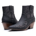 thumbnail image 2 of Apakowa Women’s Embroidery Western Ankle Cowgirl Boots, 2 of 8