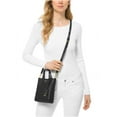 thumbnail image 7 of Michael Kors Womens Sinclair Extra-Small Pebbled Leather Crossbody Bag (Black), 7 of 7