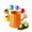 Orange, variant on White Watering Can Metal - 0.4 Gallon Vintage Sprinkling Can with Removable Spout - Galvanized Steel Water Cans for Indoor Outdoor Plants - Long Spout Garden Irrigation Tool for Flowers