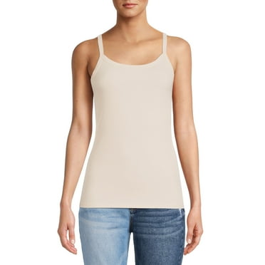 No Boundaries Rib Cami Top, 1 or 5-Pack, Women's