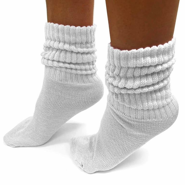 Thick white cotton sale socks