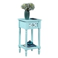 thumbnail image 3 of Table d'Appoint Deluxe à un Tiroir avec Étagère en Bois Bleu, 3 of 8