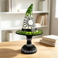 thumbnail image 6 of PoyoKee Halloween Decorations - Witch Hat Lamp, Gothic Stained Glass Night Light, Witch Resin Desk Lamp for Book Shelf Mantel Halloween Indoor Decor, 6 of 7