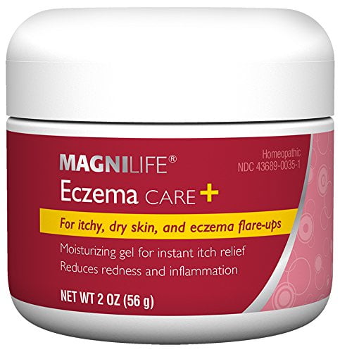 MagniLife Eczema Care+, Moisturizing Gel for Itchy, Dry Skin, Last Relief for Dermatitis and Eczema Flare-Ups - Natural Ingredients Aloe, Calendula & Tea Tree Oil - Steroid-Free, Paraben-Fre