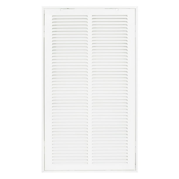 EZFLO 61668 Return Air Filter Grille, 12 inch x 24 inch Opening, White