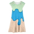 thumbnail image 3 of Girls Summer Dress , Summer Dresses Girls,Girls Summer Casual Dress With Ice Print Flowy Sleeveless Design For Play Party And Outdoor Activities, 3 of 5