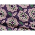 thumbnail image 4 of oneOone Rayon Plum Fabric Florals Craft Projects Decor Fabric Printed By The Yard 56 Inch Wide, 4 of 4