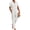 1P-White, variant on Men's 2 Piece Summer Beach Linen Button Down Shirt & Pant Outfit Set
