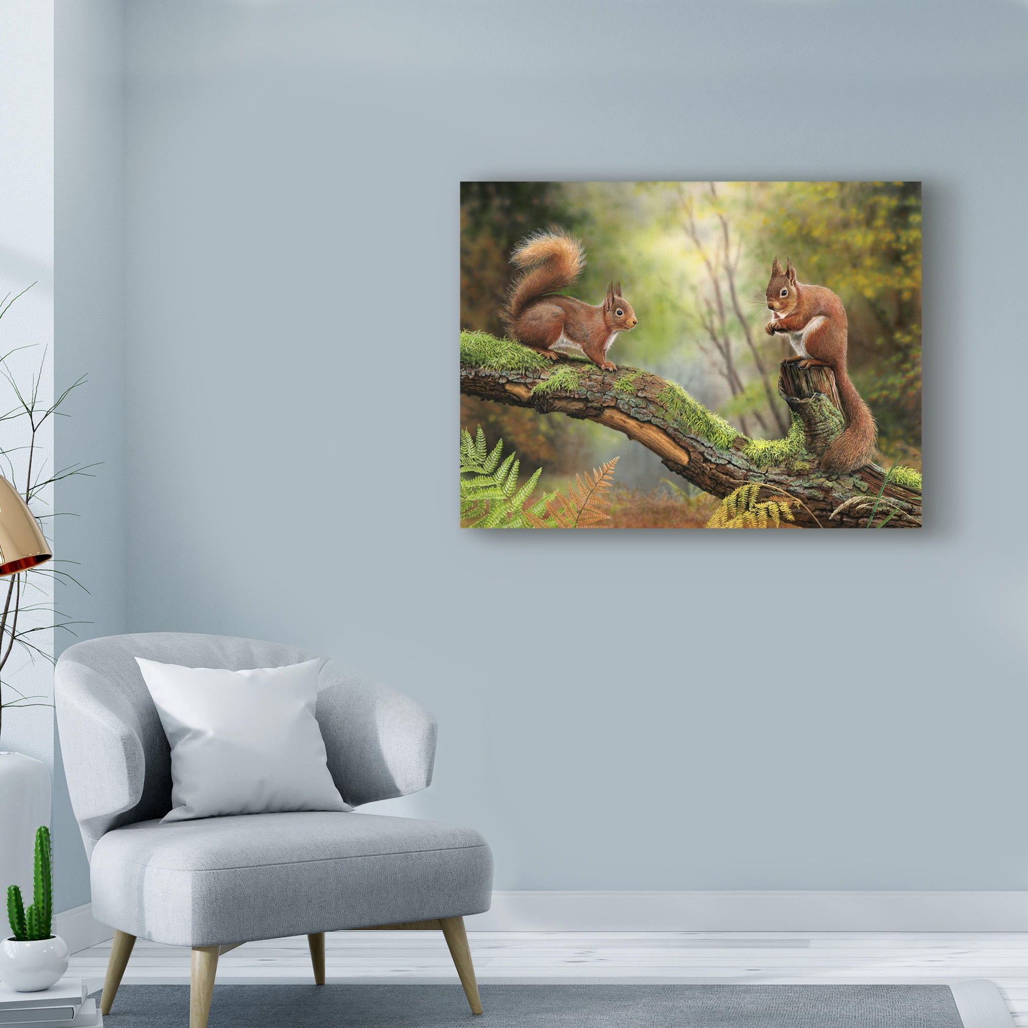 Trademark Fine Art 'Red Squirrels' Canvas Art by Nigel Artingstall
