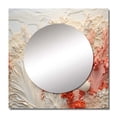 thumbnail image 2 of Designart "Blush And Ivory Seashore Coral Mosaic V" coastal coral under water Square Mirror For Wall Decor - Large Cream Square Printed Wall Mirror Art - Square Coastal Mirror - Wall Mounted Mirror, 2 of 5
