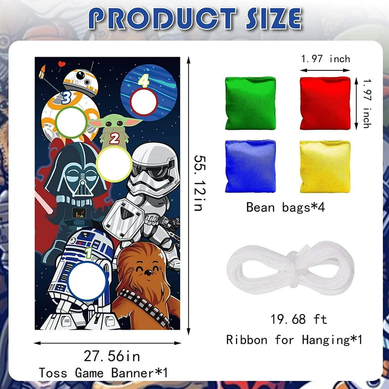 Star Wars Birthday Decorations Galaxy Wars Toss Games with 4 Bean