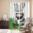 thumbnail image 3 of Kitchen Curtains 84 Inch Length 2 Panels, Golf Grommets Window Treatment Curtain, Green Forest Tree Balls Clubs Sports Cartoon Thermal Curtains Drapes for Living Room/Bathroom, 3 of 9