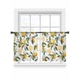 thumbnail image 6 of Lemon Sheer Curtains for Living Room Bedroom Yellow Fruit Watercolor Modern Flower Leaf Sheer Curtains 54 Inch Long 2 Panels Set Light Filtering Curtain Window Treatments Drapes for Dining Room, 6 of 6
