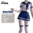 thumbnail image 1 of OJBK, lencería Sexy para mujer, Cosplay, uniforme de estudiante, disfraz erótico para chica, vestido de mujer, minifalda de encaje, Top corto Tan Jianjun unisex, 1 of 2