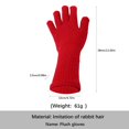 thumbnail image 2 of Bovemsi Gloves for Women New Winter Knitted Extended Simple Fashionable High End Outdoor Warm Finger Cotton Gloves, 2 of 3