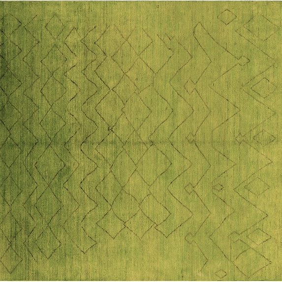 Ahgly Company Indoor Square Oriental Brown Industrial Area Rugs, 6' Square