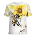 thumbnail image 5 of Happy Cute Bees T Shirts Basic T-Shirt Short Sleeve Ladies Tee Shirt Summer Graphic Clothing, 5 of 6