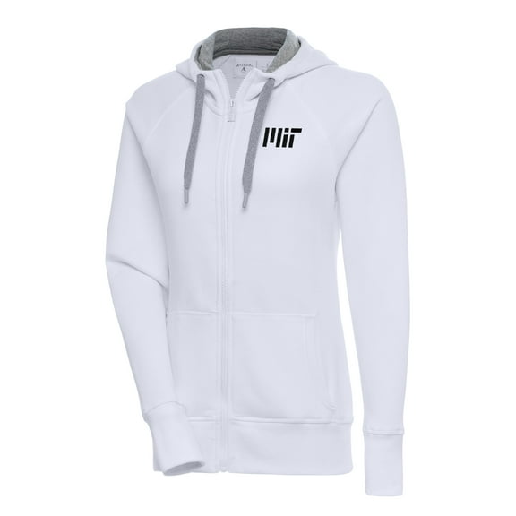 Women's Antigua White MIT Engineers Victory Full-Zip Hoodie