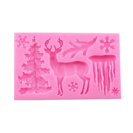 

Fjofpr Hot Christmas Elk Snowflake Icicle Liquid Silicone Mold