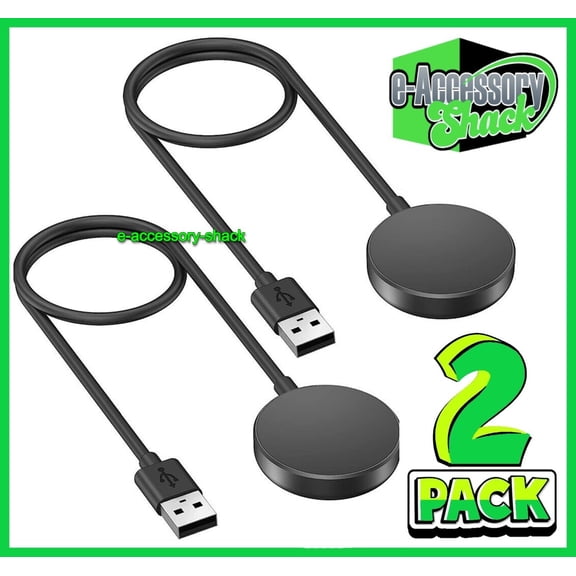 2-Pack for Samsung Galaxy Watch Charger, USB Fast Watch Charger Compatible With Samsung Galaxy Watch 7/6/5/5 Pro/4/3/Active, 3.3ft 1.0ft
